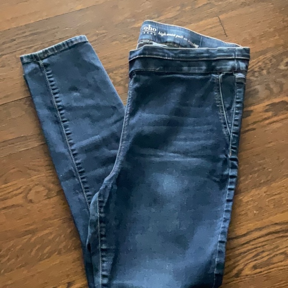 Soho High Waist Pull Blue pull on Jeggings